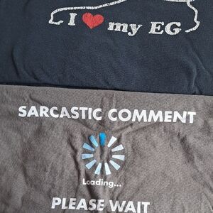 Two Gildan Heavy Cotton T-Shirts in Gray And Black